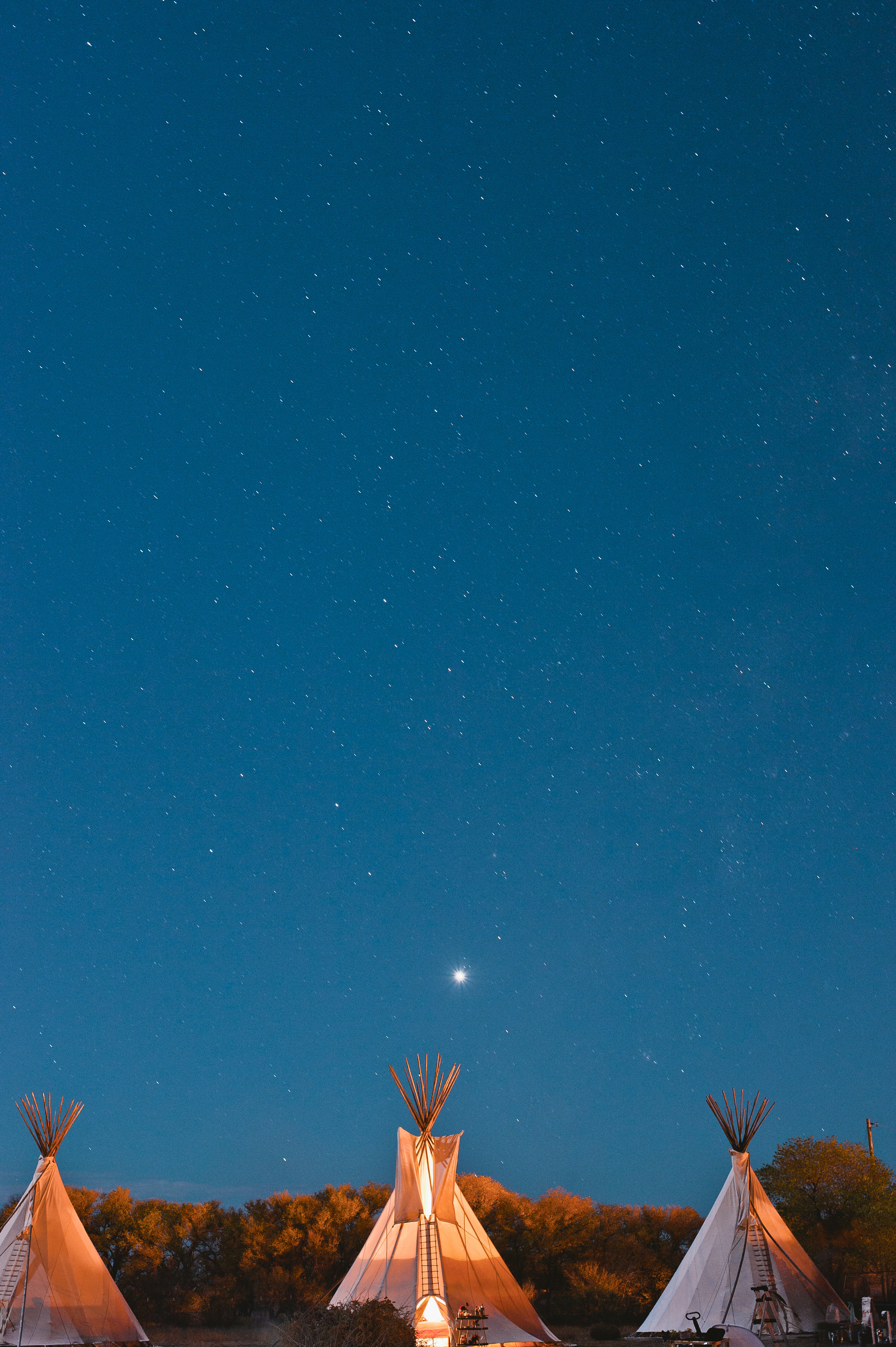 Tipi under a Starry Night